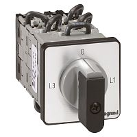 Переключатель электроизмерительных приборов - для амперметра - PR 12 - 9 контактов - 3 ТТ - крепление на дверце | код 027535 |  Legrand